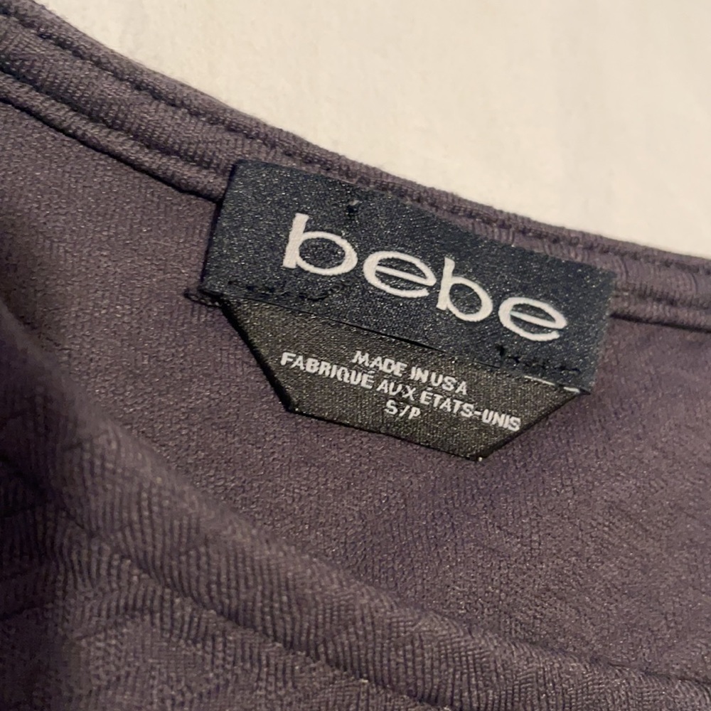 BEBE cropped top in Charcoal Grey sz Small - Picture 4 of 7